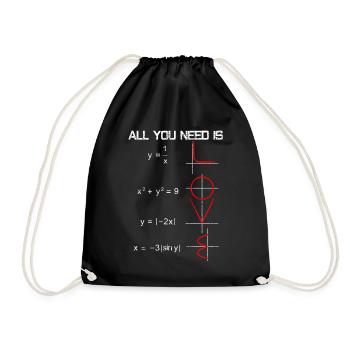 Math love - Drawstring Bag - black - Front