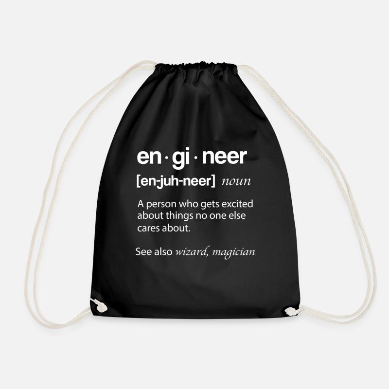 Engineer mechanical engineering - Drawstring Bag - black