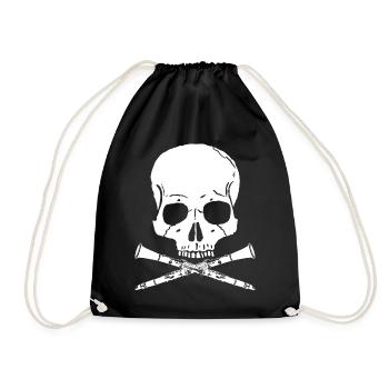 Clarinet Instrument Teacher Player - Drawstring Bag - black - Front