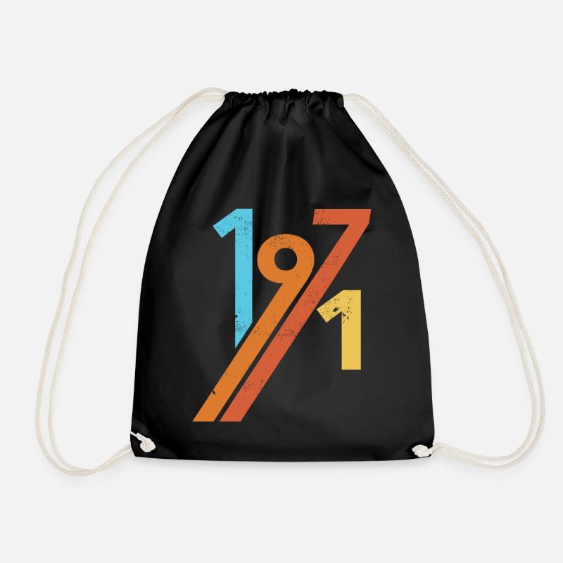 1971 Vintage Retro Geburtstag - Turnbeutel - Schwarz