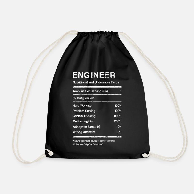 Fakten Ingenieure - Turnbeutel - Schwarz