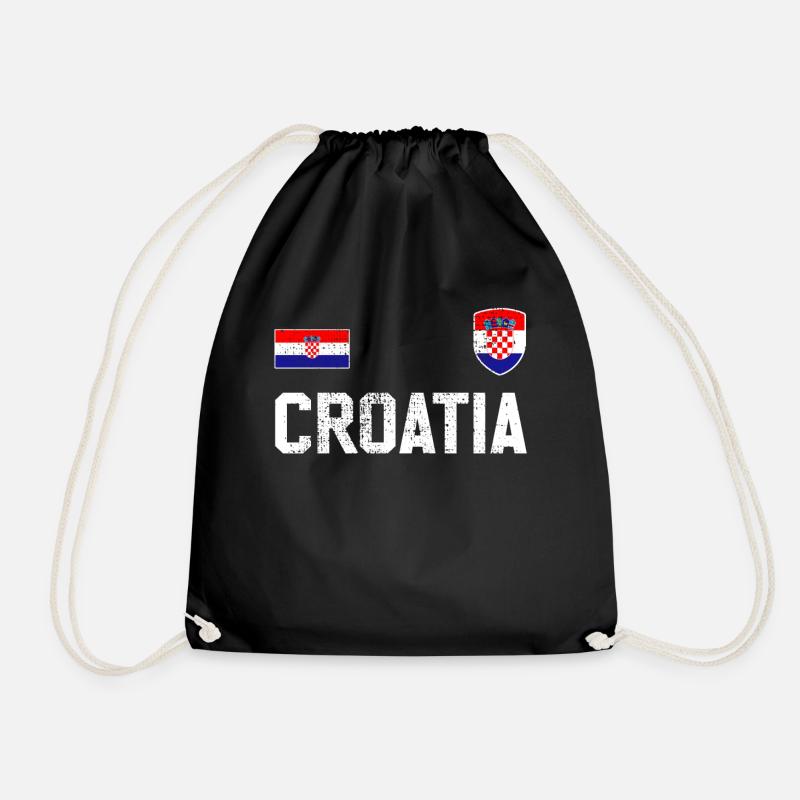 Kroatien Trikot - Turnbeutel - Schwarz