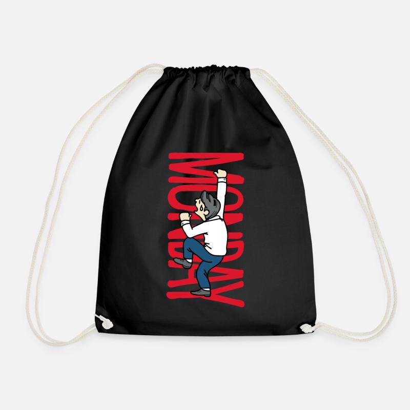 Assembly Monday Start of work - Drawstring Bag - black