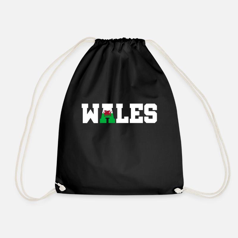 Wales Wales Wales - Turnbeutel - Schwarz