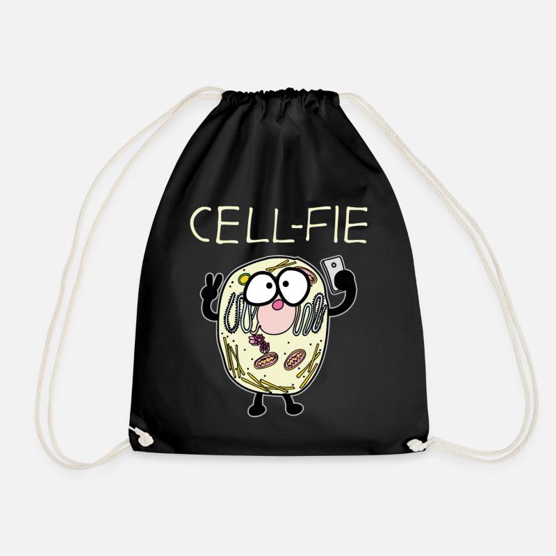 Cell biology - Drawstring Bag - black