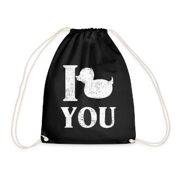 Je te canard - Sac de sport léger - noir - Devant