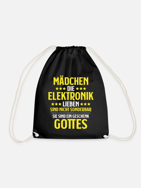 Elektronikerin Elektronik Elektroniker Geschenk - Turnbeutel - Schwarz