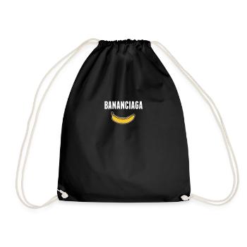 Bananciaga Banana Banana Fruit Gift En bonne santé - Sac de sport léger - noir - Devant
