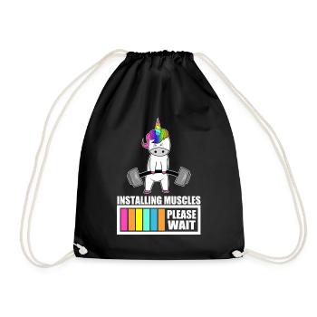 Installing Muscles Einhorn fitness workout Gym - Sac de sport léger - noir - Devant