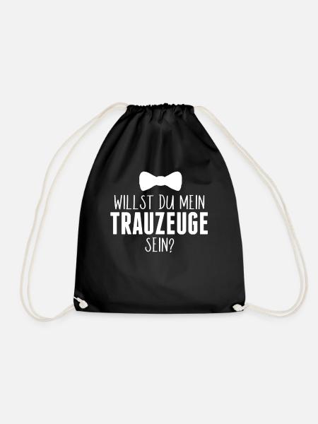 Willst du mein Trauzeuge sein Heirat JGA Hochzeit - Turnbeutel - Schwarz