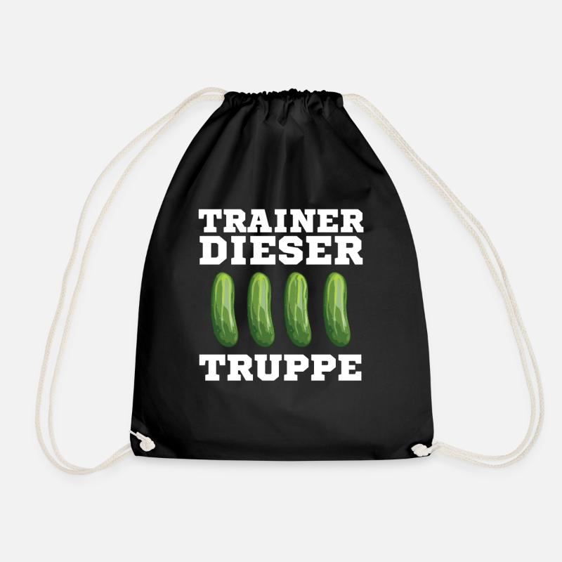 Gurkentruppe Trainer Gurke Mannschaft Fußball - Turnbeutel - Schwarz
