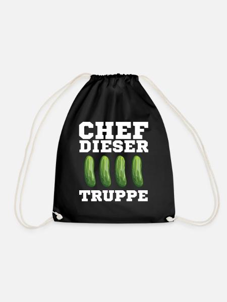 Gurkentruppe Chef Gurke Arbeit Vorgesetzter Team - Turnbeutel - Schwarz