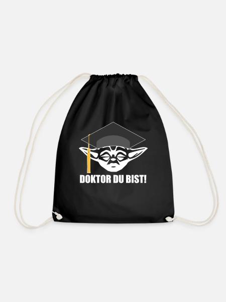 Promotion Geschenk Doktor Doktortitel Doktorhut - Turnbeutel - Schwarz