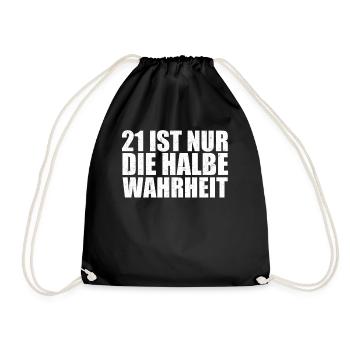 21 ist nur die halbe Wahrheit Fachinformatiker IT - Turnbeutel - Schwarz - Vorne