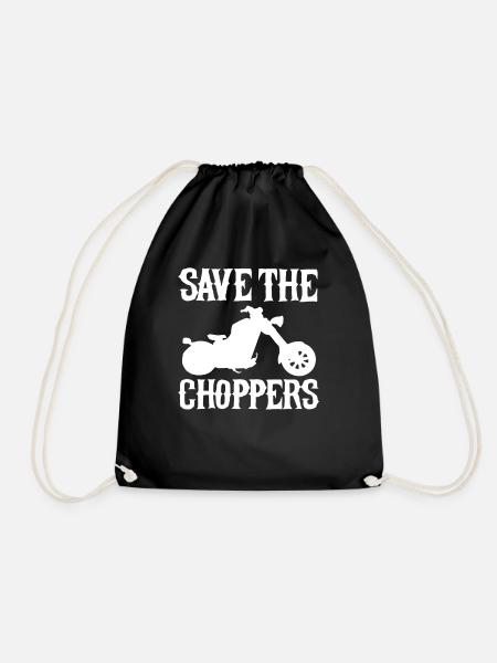 Save the Choppers Motorradfahrer Biker Chopper - Turnbeutel - Schwarz