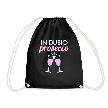 In Dubio Prosecco 2020 Anwalt Jurastudent Jura - Turnbeutel - Schwarz - Vorne