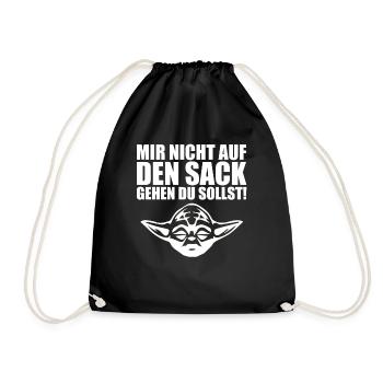 Mir nicht auf den Sack gehen du sollst Arbeit Büro - Turnbeutel - Schwarz - Vorne