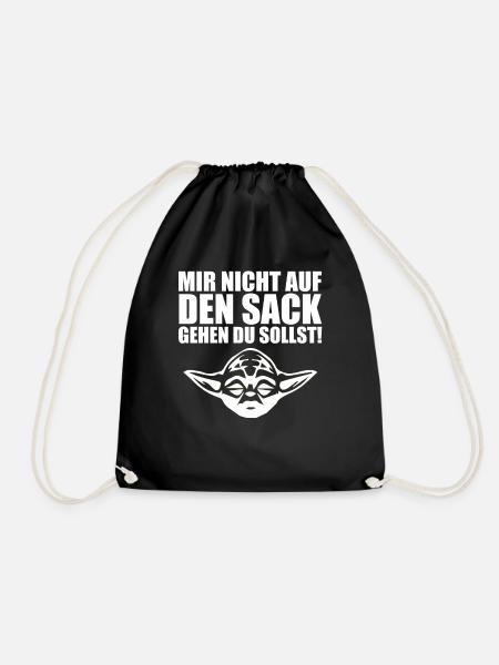 Mir nicht auf den Sack gehen du sollst Arbeit Büro - Turnbeutel - Schwarz