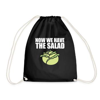 Non, nous avons la salade anglais anglais disant - Sac de sport léger - noir - Devant