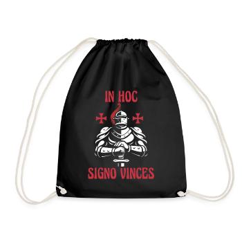 In hoc signo vinces chevaliers templiers proverbe latin - Sac de sport léger - noir - Devant