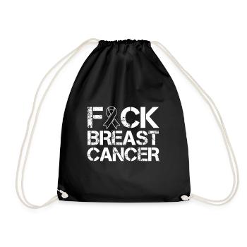 Fuck cancer du sein cancer du sein cancer du ruban rose - Sac de sport léger - noir - Devant