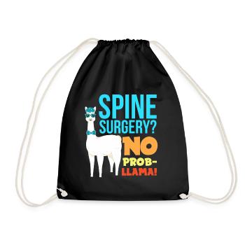 Chirurgie de la colonne vertébrale sans problème - Sac de sport léger - noir - Devant