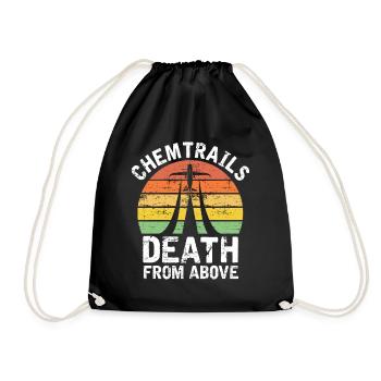 Chemtrails Conspiracy theory Verschwörung Theorie - Drawstring Bag - black - Front