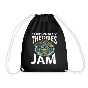 Théorie du complot Théorie du complot Terre plate - Sac de sport léger - noir - Devant