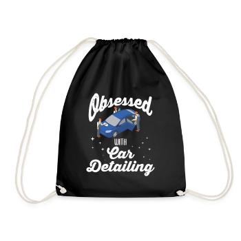 Car detailing King Polishing Polish Car wash - Drawstring Bag - black - Front
