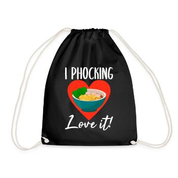 Je l'adore Pho Soup Nouilles vietnamiennes - Sac de sport léger - noir - Devant