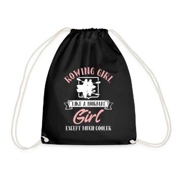 Rowing rowing rowing rowing club rowing boat sport - Drawstring Bag - black - Front