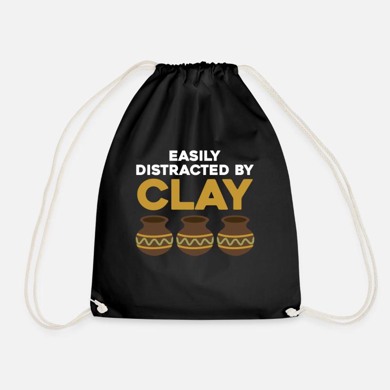 Clay Bae Töpfern Töpferer Topf Pottery Keramik - Turnbeutel - Schwarz