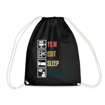 Film Edit Sleep Did I Eat ? Cutter Filmer Vidéo - Sac de sport léger - noir - Devant