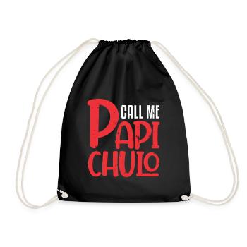 Call Me Papi Chulo Sugar Daddy Dad Papa - Drawstring Bag - black - Front