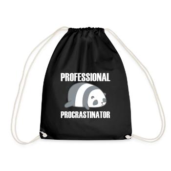 Procrastination Postpone Deferred Student - Drawstring Bag - black - Front