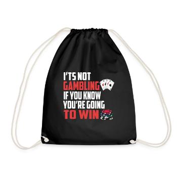 Poker Players Poker Card Game Cards Game - Drawstring Bag - black - Front