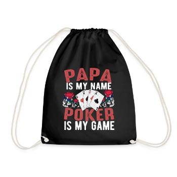 Poker Players Poker Card Game Cards Game - Drawstring Bag - black - Front