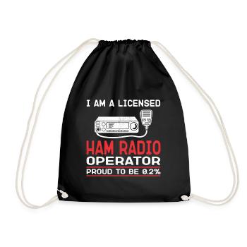Amateur Radio Ham Radio Radio Radio Amateufunker - Drawstring Bag - black - Front