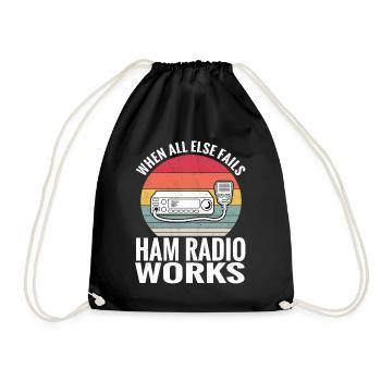 Radio amateur Ham Radio Radio Radio Amateufunker - Sac de sport léger - noir - Devant