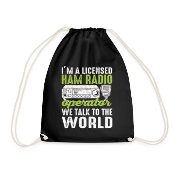 Radio amateur Ham Radio Radio Radio Amateufunker - Sac de sport léger - noir - Devant