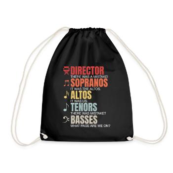 Music Director Music Choir Conductor Orchestra - Drawstring Bag - black - Front