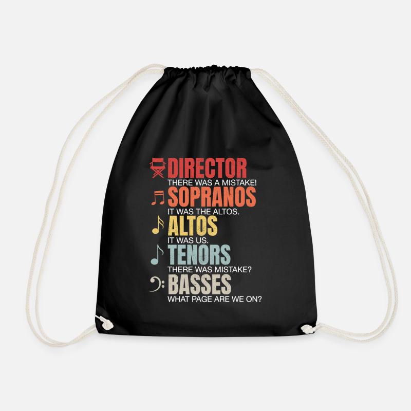 Music Director Music Choir Conductor Orchestra - Drawstring Bag - black
