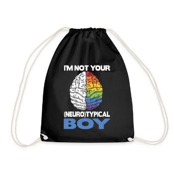 Neurodiversity Neurodiversity Autistic Autism - Drawstring Bag - black - Front