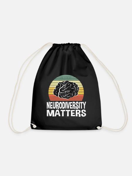 Neurodiversity Neurodiversität Autist Autismus - Turnbeutel - Schwarz