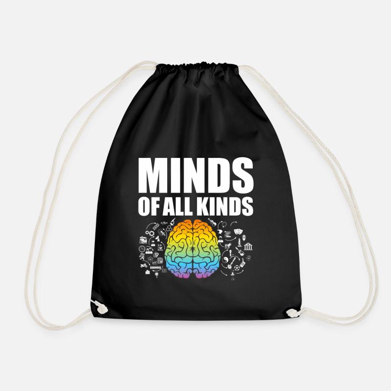 Neurodiversity Neurodiversity Autistic Autism - Drawstring Bag - black