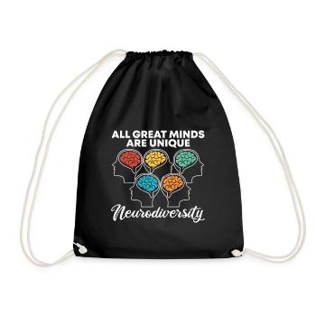 Neurodiversity Neurodiversity Autistic Autism - Drawstring Bag - black - Front