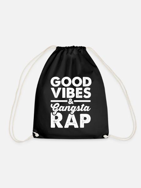 Gangsta Musik Deutschrap Rapper Hip Hop Rappen - Turnbeutel - Schwarz