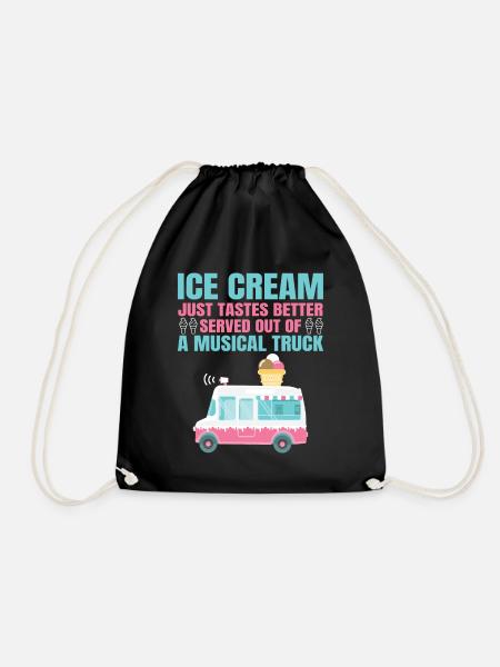 Camion de glace glacier marchand de glace glacier glacier truck - Sac de sport léger - noir