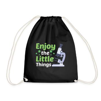 Microbiology Biology Student Biologist Laboratory - Drawstring Bag - black - Front