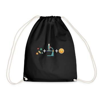 Microbiology Biology Student Biologist Laboratory - Drawstring Bag - black - Front